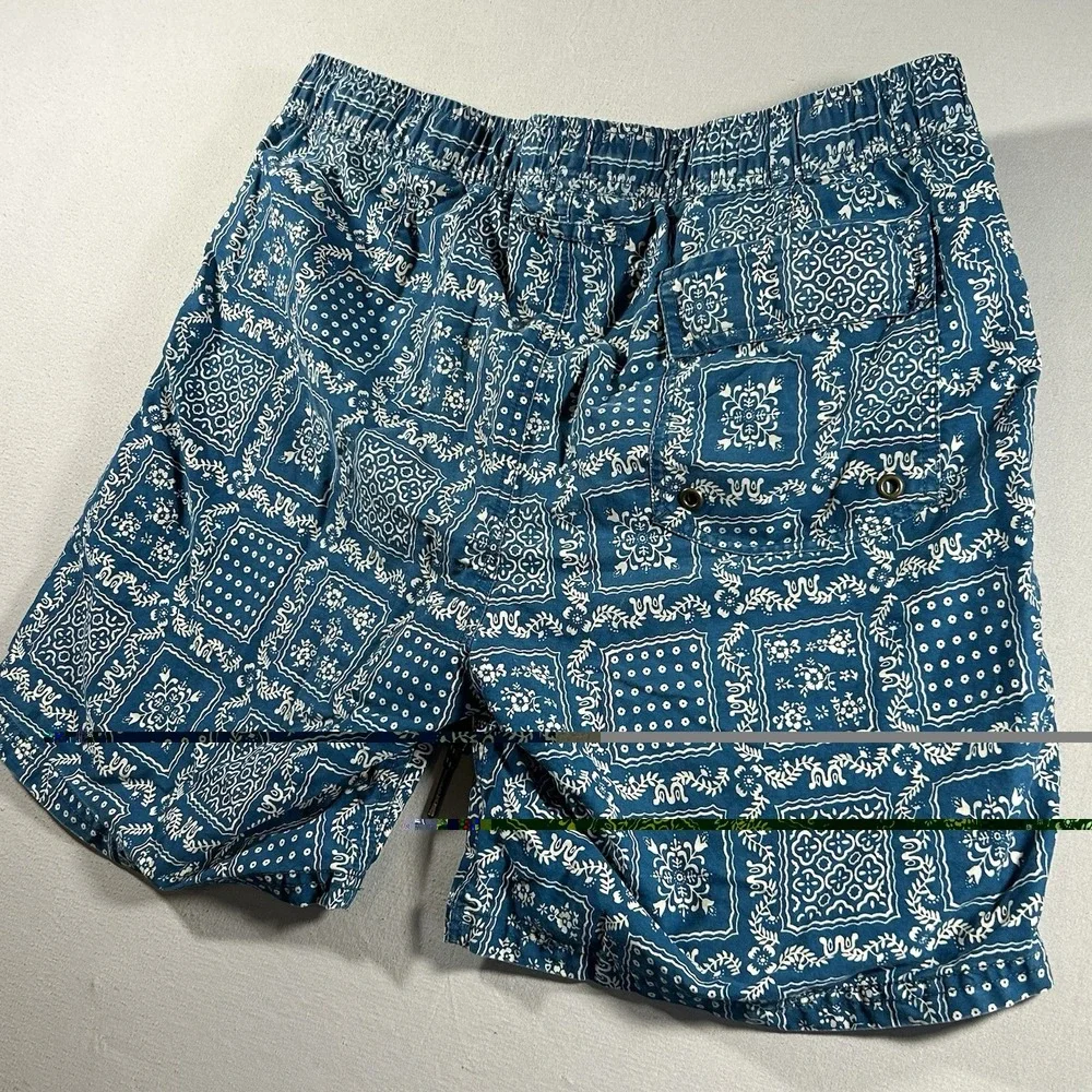 Reyn Spooner Kaimana Bandana Swim Trunks Men's M‎ Blue Mesh Lined 6